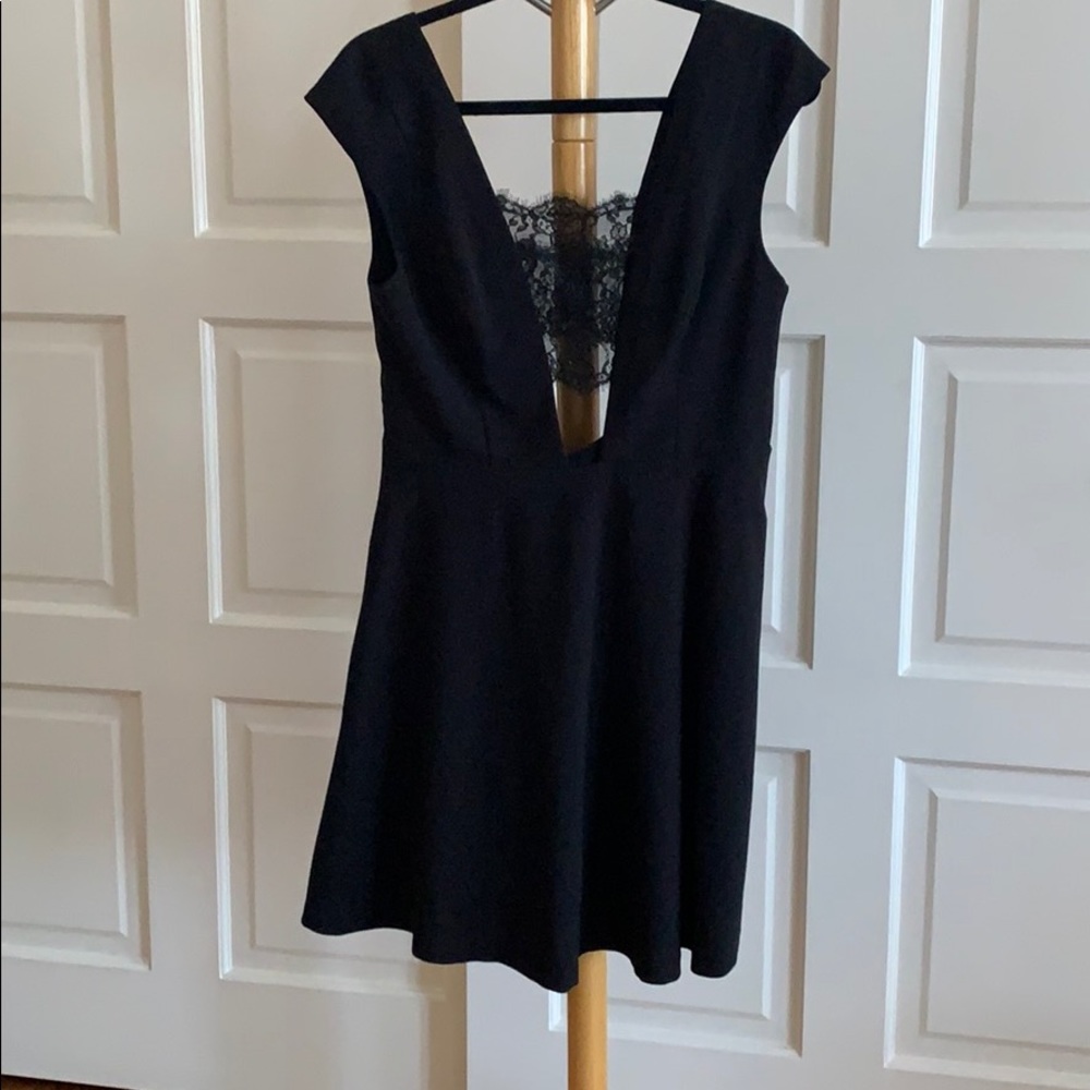 ABS little black dress with lace detail